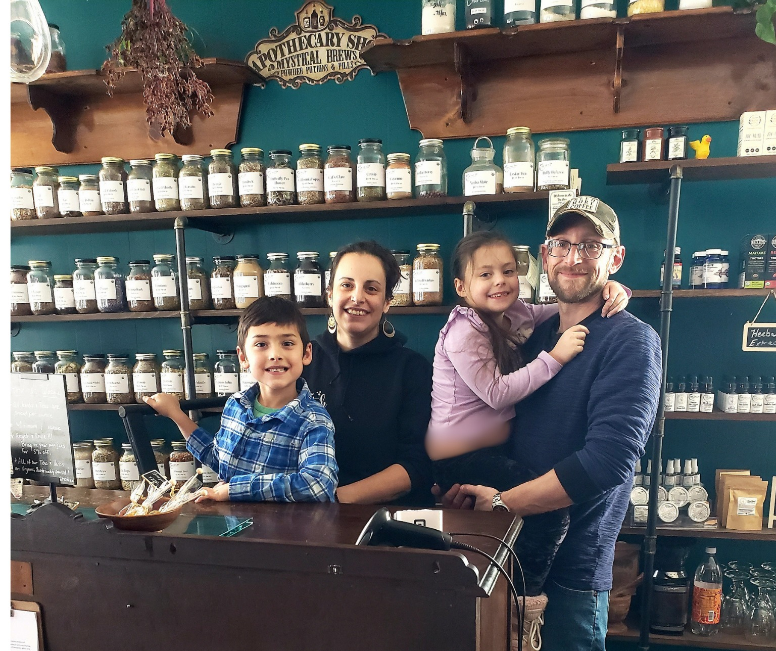 The family behind Soulful Body and Mind inside the apothecary